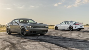 Hennessey salutes Hellcat’s run with 1,000-hp Challenger, Charger
