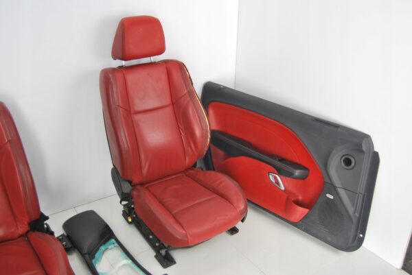 Dodge Challenger Red Leather Interior Seats And Panels - Image 3