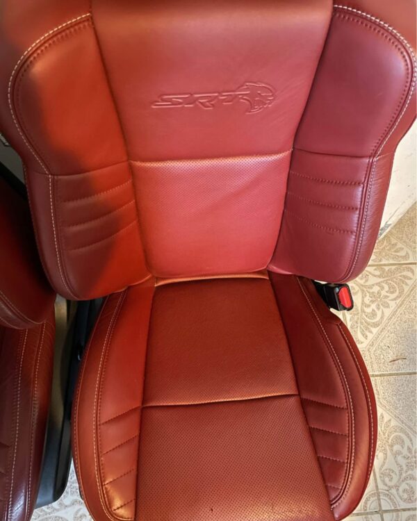 Dodge Challenger Red Leather Front And Back Seats With Door Panels - Image 2