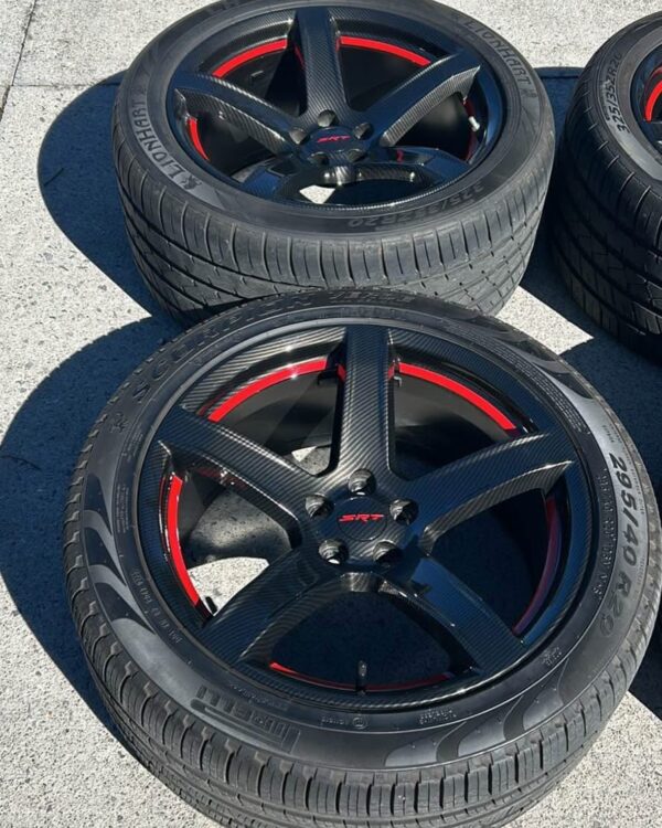 Dodge Charger And Challenger 5 Spoke Wheels and Tires - Image 7