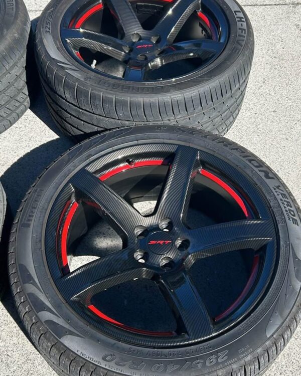 Dodge Charger And Challenger 5 Spoke Wheels and Tires - Image 9