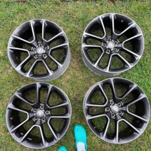 OEM rims off a 2021 Dodge Charger ScatPack.