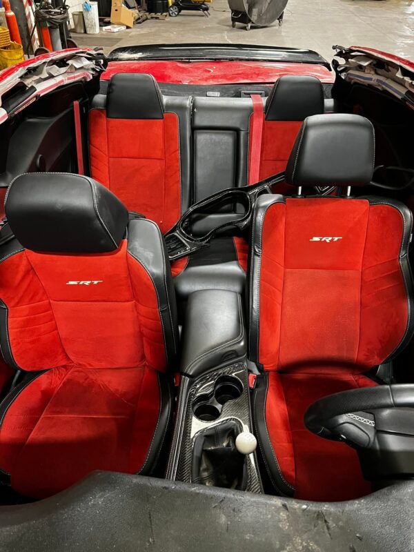 Dodge Challenger Red Leather Suede Seats And Door Panels