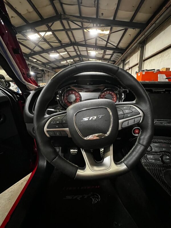 Dodge Challenger Red Leather Suede Seats And Door Panels - Image 5